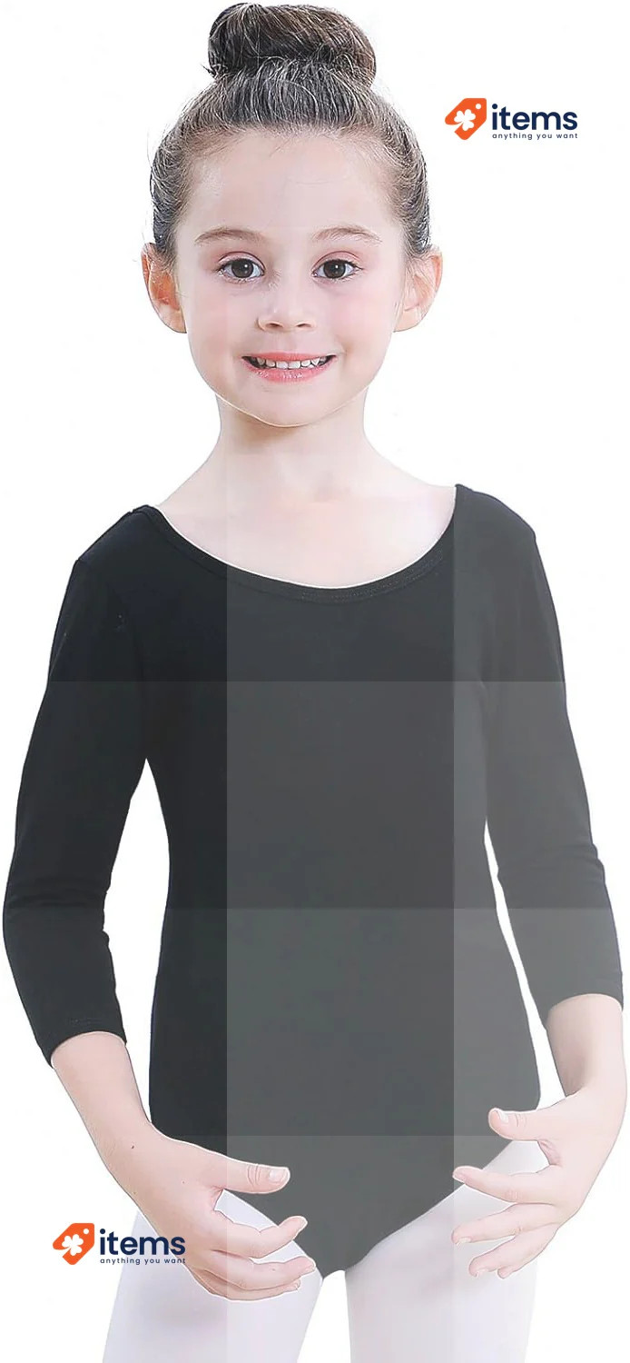 Soudittur Niña Ballet 3/4 Manga Corto Gimnasia Leotardos Disfraz 115-125CM