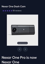 Nexar One Dash Cam   Front  Interior Camera - New - 64Gb