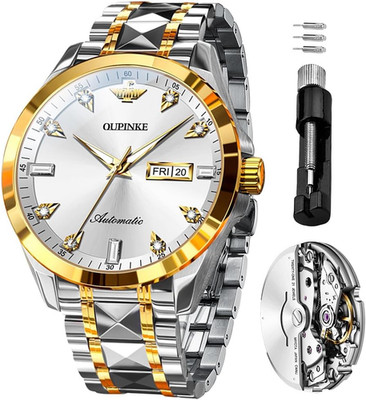 Luxury Men's Waterproof Automatic Mechanical Watch with Multi-Calendar