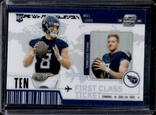 2023 Contenders Optic Will Levis First Class Ticket Silver Prizm RC #FCT-3