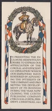 Curtis Publishing enclosure information card Christmas 1911