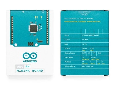 Arduino UNO R4 Minima Renesas RA4M1 - USB-C CAN DAC (12 bit) Board ABX00080