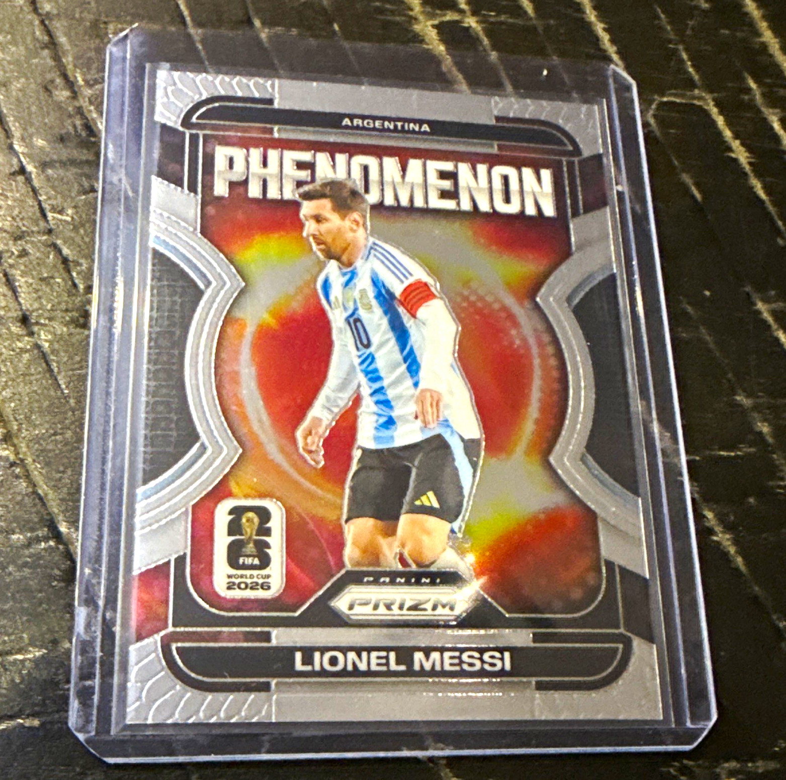 Panini Prizm FIFA World Cup Lionel Messi Argentina Phenomenon #19 2026