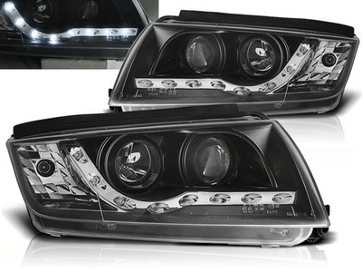 Headlights for Skoda Fabia 1999 2000 2001 2002 2003-2008 VR-1558 Daylight Black