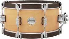 PDP by DW Concept Classic 14" Snare Drum - Natural w/ Walnut Hoops