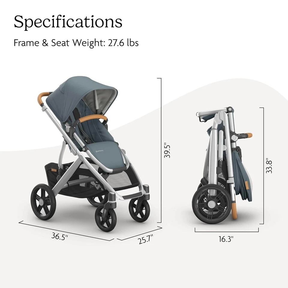 UPPAbaby Vista V3 Stroller - Full Size Single to Double Stroller System, Callum - Image 3 of 4