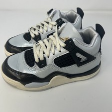 Nike Air Jordan 4 Retro Pure Platinum/Metallic Gold Size 11 C  (FZ8586 070)