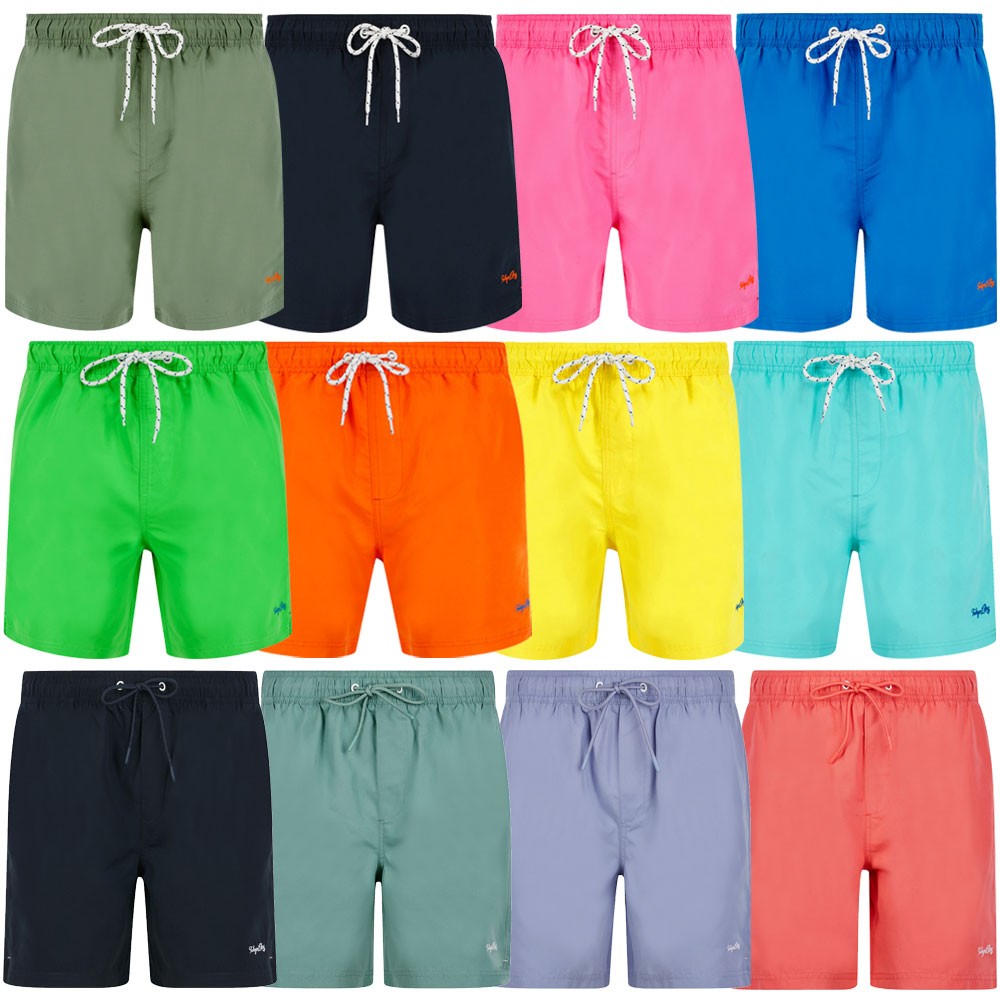 Tokyo Laundry Swim Shorts Mens Plain Board Surf Beach Pool Holiday Trunks Summer