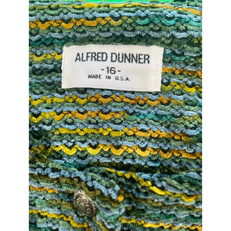 Alfred Dunner Textured Chenille Knit Cardigan Sweater Size 16 Vintage - Image 2 of 4