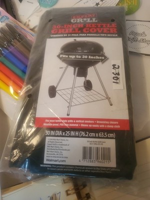 Expert Grill 30-Inch Black Kettle Grill Cover 30 Diameter x 25 High Waterproof