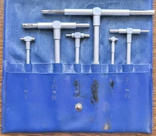 Scherr ST Tumico Set of (6) Telescoping Gages w/Pouch Machinist Tools Japan