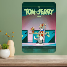 Letrero de póster de metal clásico del programa de televisión de Tom y Jerry Show