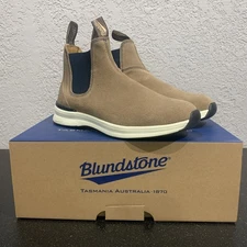 Blundstone 2146 Sneaker Chelsea Ankle Boots US W 9/M 7 Sand Beige Navy NEW W BOX
