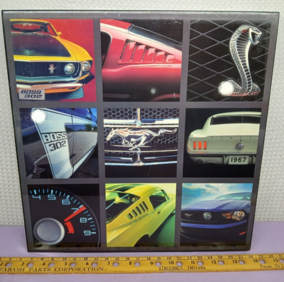 FORD SHELBY COBRA BOSS MACH 1 FASTBACK MUSTANG COLLAGE FRAMED PRINT WALL ART
