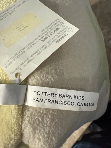 Pottery Barn Kids JUMBO SOFT BLOCK Cube Block Baby Nursery Bear Duck Bunny NEW - Picture 7 of 7