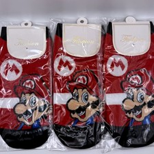 3 Pairs Nintendo Mario Kart Socks Adult Unisex Low Cut Ankle