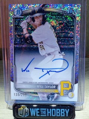 2025 Bowman Chrome Prospects Autograph Will Taylor #BCP-179 Speckle/299, Pirates