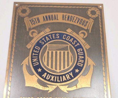 1960 United States Coast Guard Auxiliary 15th Annual Rendezvous Sign ...