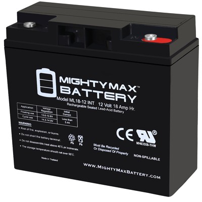 Mighty Max 12V 18AH SLA Internal Thread Battery for JNC100, JNC110