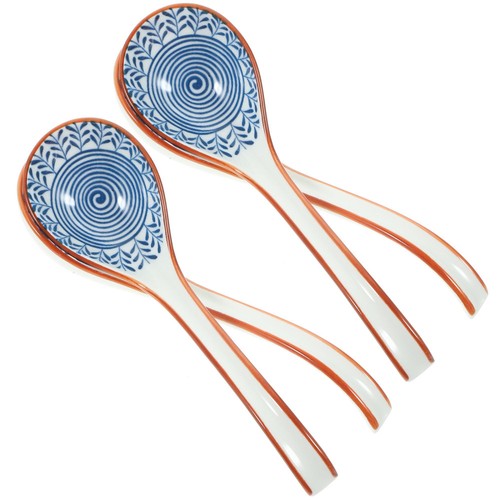 4 piezas cucharas de cerámica cucharas diarias para servir alimentos - Imagen 6 de 12