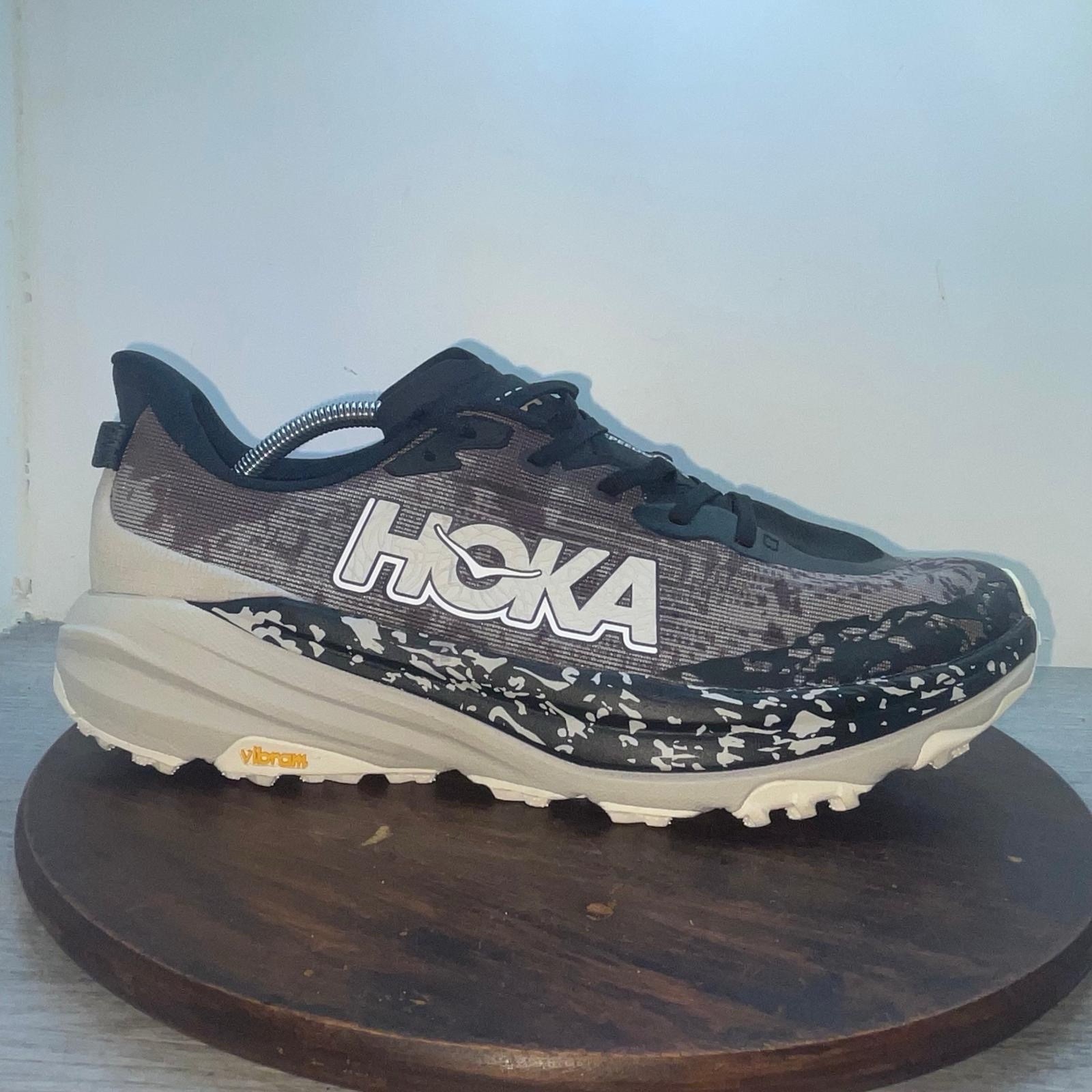 Hoka One One Speedgoat 6 Mens 13 D Shoe 1147791 BKSTR Running Sneaker Gray Black