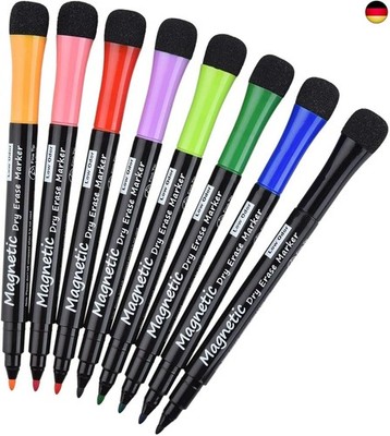 Willingood Whiteboard Marker, Magnetisch Whiteboard Schwamm mit Stifte, 2 in 1