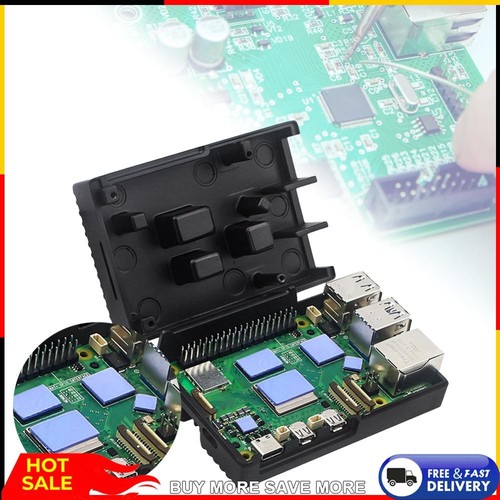 Raspberry Pi 5 Gehäuse Metall Pi 5 Gehäuse Korrosionsschutz Schwarz Passend für