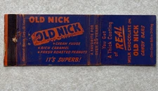 AE168 Matchbook Cover Old Nick Candy Bars