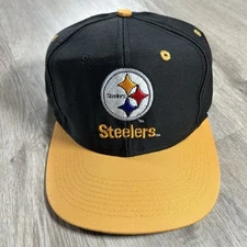 VTG Pittsburgh Steelers Snapback Hat NFL Football Logo 7 Black Yellow Cap