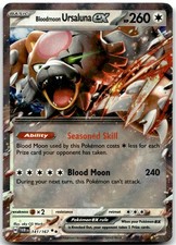 bloodmoon ursaluna ex pokemon card Prismatic Evolutions SIR #168 PSA 9 Ability Seasoned Skill Blood Moon used by this Pokmon costs 1 Colorless less for each Prize card your opponent has taken Bloodmoon Ursaluna EX TWM 202/167