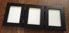 Prinz 3 joined 2.5 x 3.5" Black wooden Trim Modern Mini Photo Picture Frames New