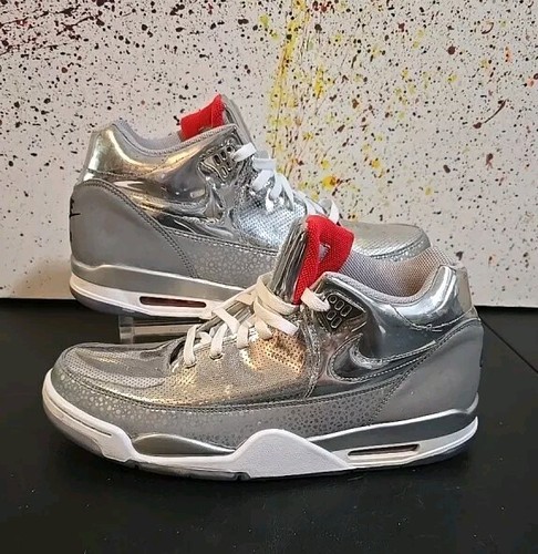 nike flight squad metallic silver