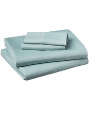 Amazon Basics Easy Care Microfiber Sheet Set Twin XL Spa Blue