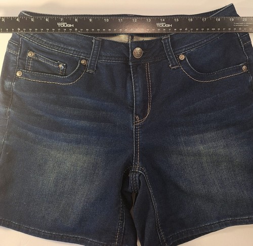 Seven 7 Brand Women’s Denim Jean Shorts Size 10 Blue Zipper Cute - Picture 4 of 9