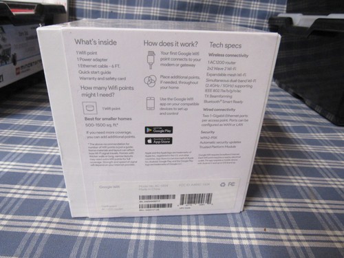 Google Wi-Fi Home Wi-Fi System by Google. (Brand New Sealed) FAST FREE SHIPPING. - Picture 3 of 5