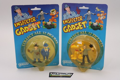 VTG 1983 Galoob Inspector Gadget 3" PVC Figures NOS MOC w/Brain, Chief Quinby+ - Picture 1 of 11