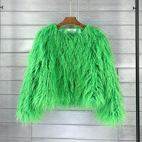 Womens Coat Mongolian Winter Warm Sheep Fur Thicken Jacket Faux Fur Outwear Chic - Picture 19 of 37
