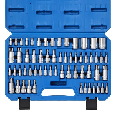 Master Torx Bit Socket and External Torx Socket Set, 60-Piece Set, S2 and Cr-...