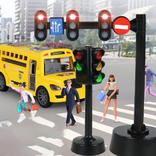 Cross Bar Simulation Signal Lamp Lighting Sound Scene Model Traffic Lights - Afbeelding 1 van 11