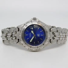 FOSSIL Blue AM-3099 Quartz Analog Women's Watch Sz. 6 1/4" New Battery