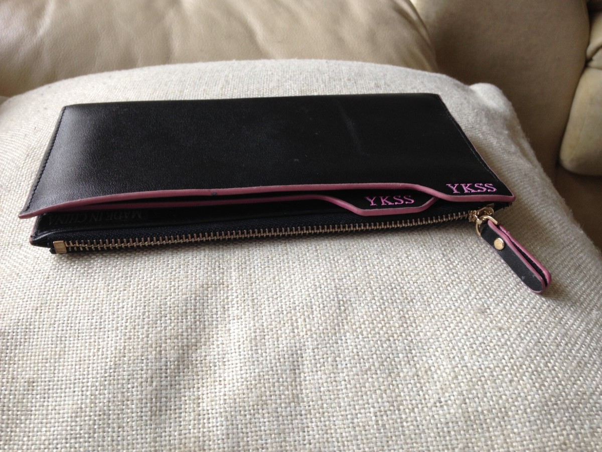YKSS Fine Leather Collection Unisex Thin Black Wallet 7.75