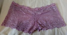 Lavender Floral Lace, Boyshorts Panties, One Size, Small/Medium, New  