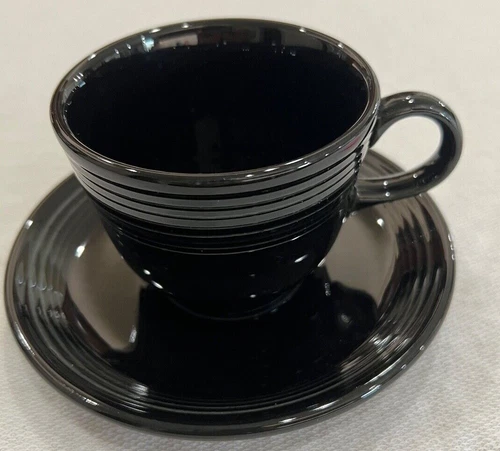 VINTAGE FIESTAWARE COFFEE MUG AND SAUCER HOMER LAUGHLIN CO. ASSORTED COLORS