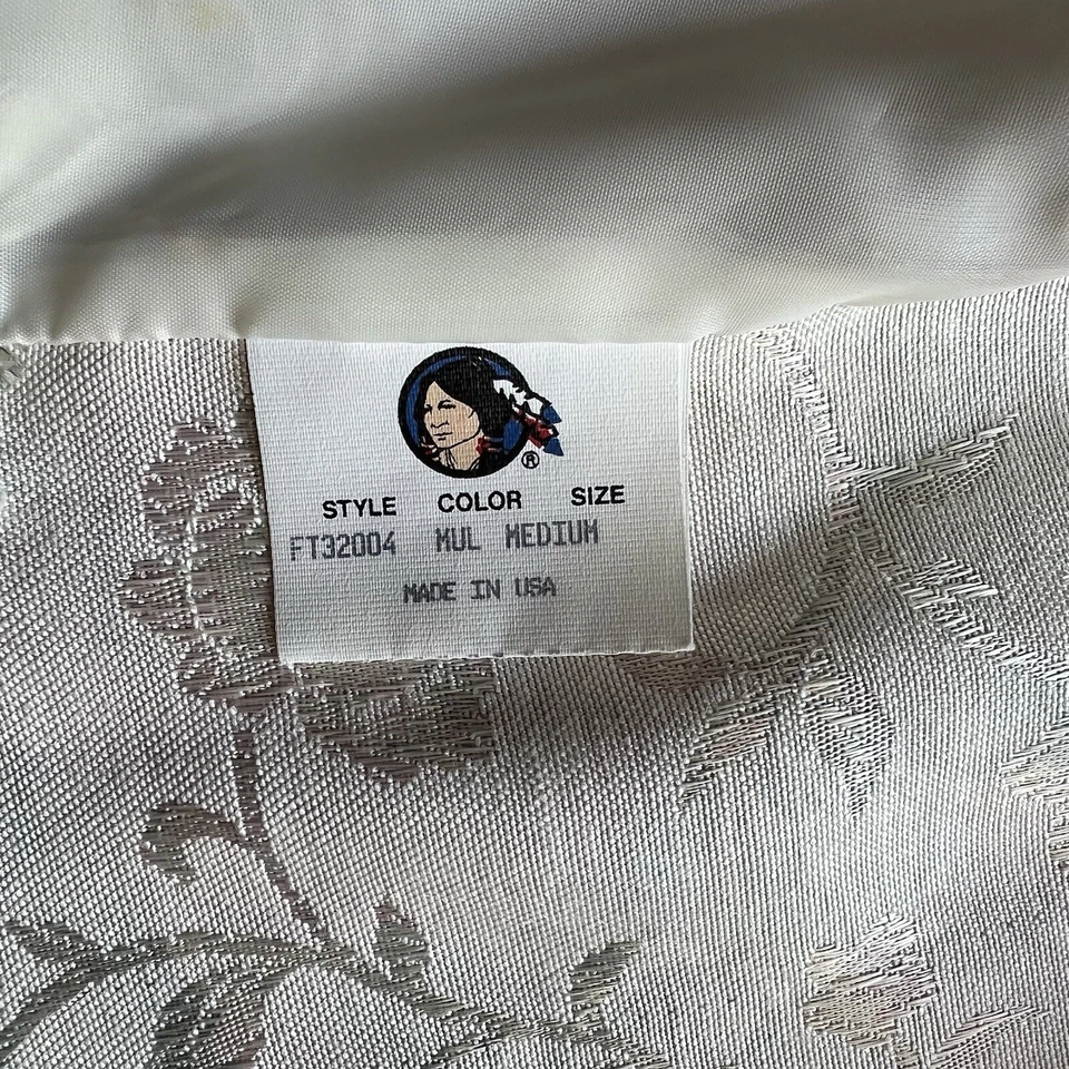 Vtg 90s Floral Vest Cropped Womens Sz M Pink Tapestry Button Front Made In USA - Image 3 of 4