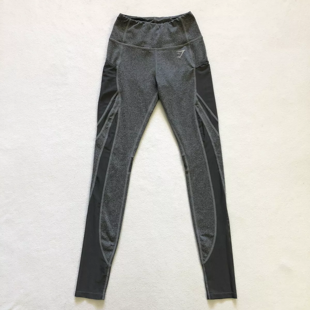 Gymshark Gray Mesh Sleek Sculpture Dry Full Length High Rise