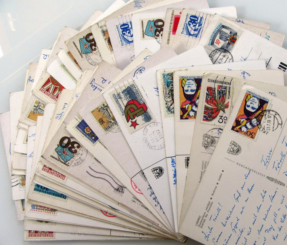 Postkarten Lot 40 x Tschechoslowakei Postcards mit Briefmarken Ceskoslovensko - Bild 2 von 2