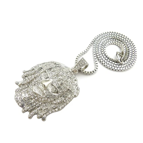 Silver Lil Pump Portrait Pendant & 24" Box, Rope, Cuban Chain Necklace - Bild 22 von 29