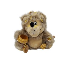 vintage 1990 orzek 9"h honey plush "elmo" teddy bear.