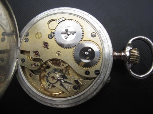 IWC Taschenuhr antik ca. 1920 Silber, Probus Scafusia mit Chatonsund Feinregulie