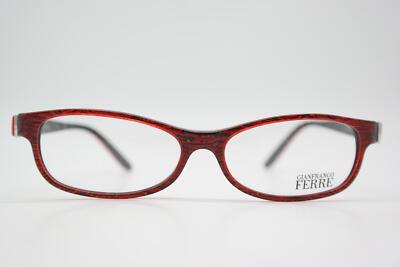 Vintage Glasses Gianfranco Ferre GF09005 Red Black Silver Oval Frame
